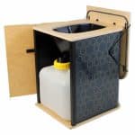 Trenntoilette campbee hive two comfort schwarz schräg seitlich offen