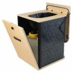 Trenntoilette campbee hive two comfort schwarz schräg seitlich halboffen